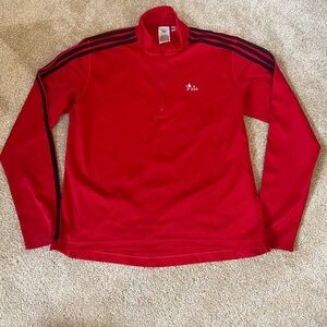 Men’s Adidas brand warmup jacket 1/4 zip size large